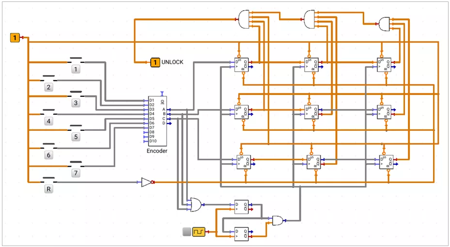 Digital Lock Circuit