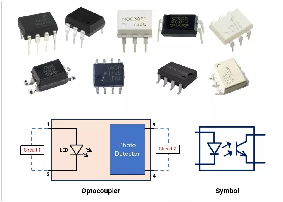 Different-Optocouplers-and-symbol