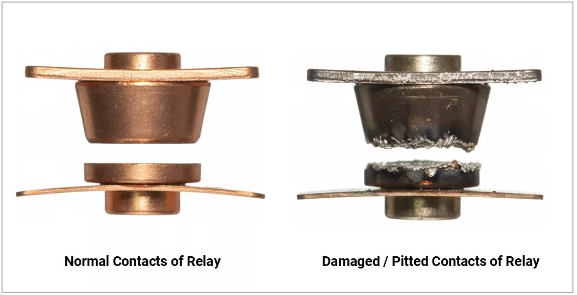 Normal-vs-damaged-relay-contacts