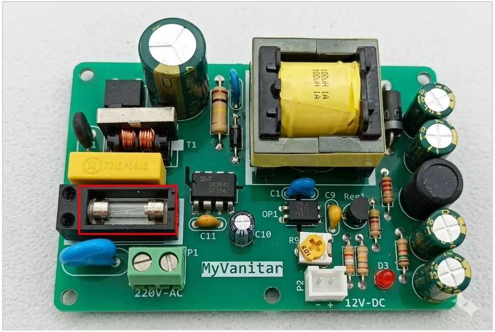 SMPS-pcb-with-fuse